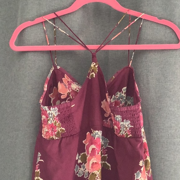 ๐ฅ American Eagle Outfitters purple gauze halter babydoll tiered dress Sz2 - Picture 6 of 16